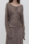 Mutedance 25 Autumn/Winter Button-Down Drawstring Shirt Top Collection Handmade Classic MD-MD25FW82-sand (MD25FW35)